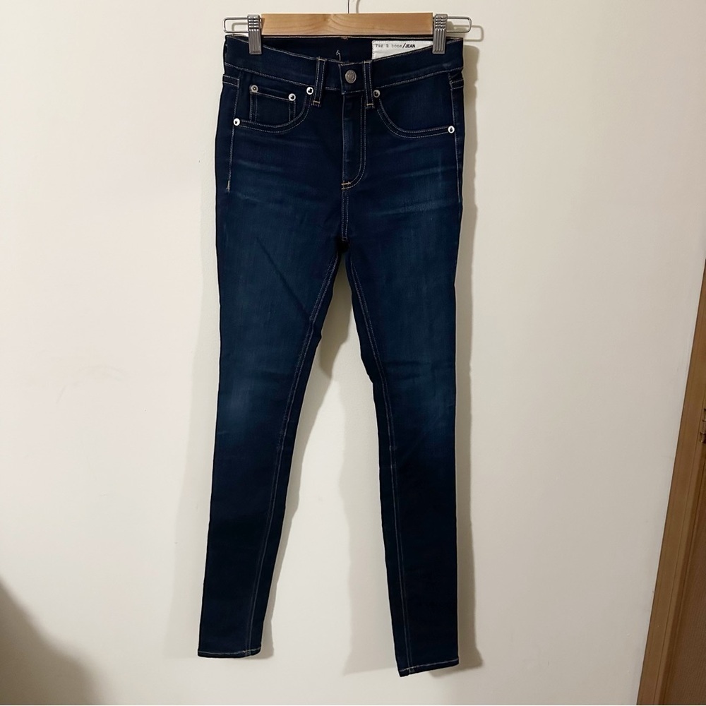 Rag and Bone Womens High Rise Skinny Long Blue Jeans Sz. 24